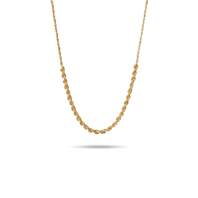 گردنبند طلا زنانه طرح طنابی کد MT2364