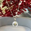 آویز گردنبند طلا زنانه سوارفسکی طرح ماه و ستاره روشن کد MT2150