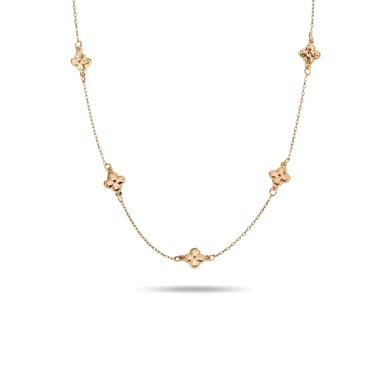 گردنبند طلا زنانه طرح ونکلیف کد MT1973