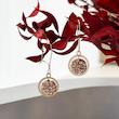 گوشواره طلا زنانه طرح نگین دار کد MT2157
