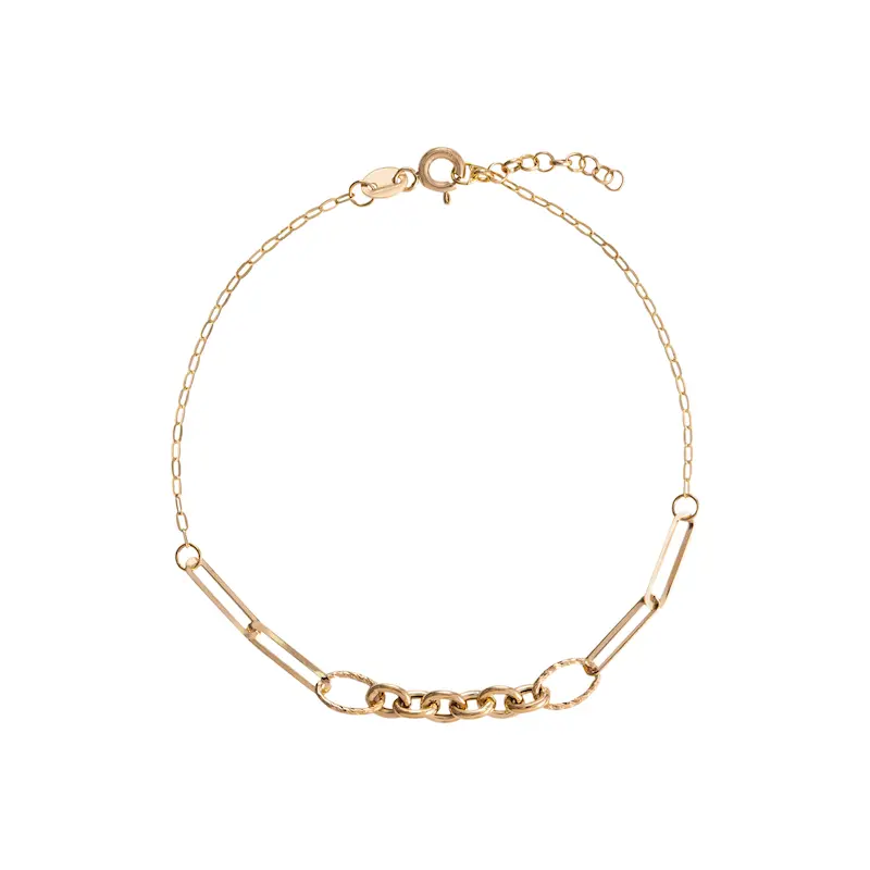 دستبند طلا زنانه تیفانی طرح زنجیری کد MT2252