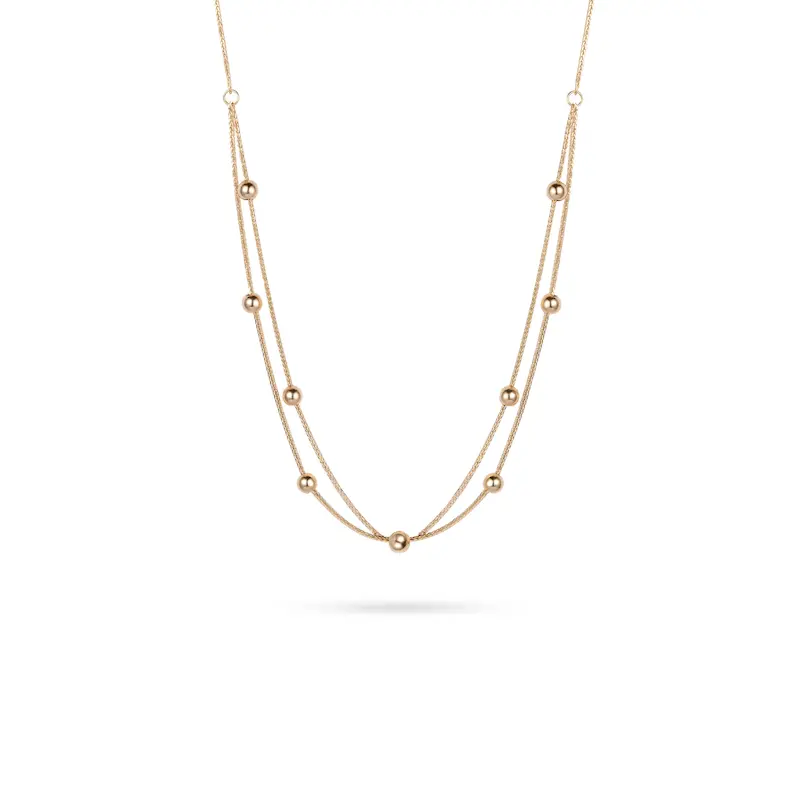 گردنبند طلا زنانه کد طرح توپی کد MT2210