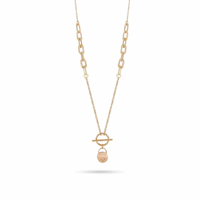 گردنبند طلا زنانه تیفانی طرح قفل کد MT2229