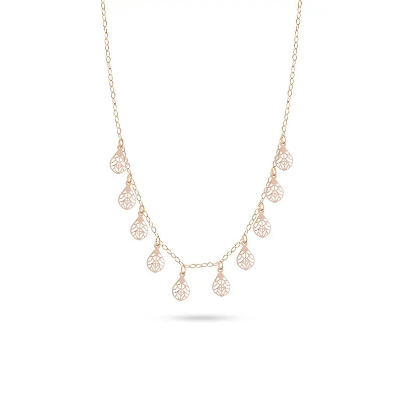 گردنبند طلا زنانه طرح فانتزی کد MT2245