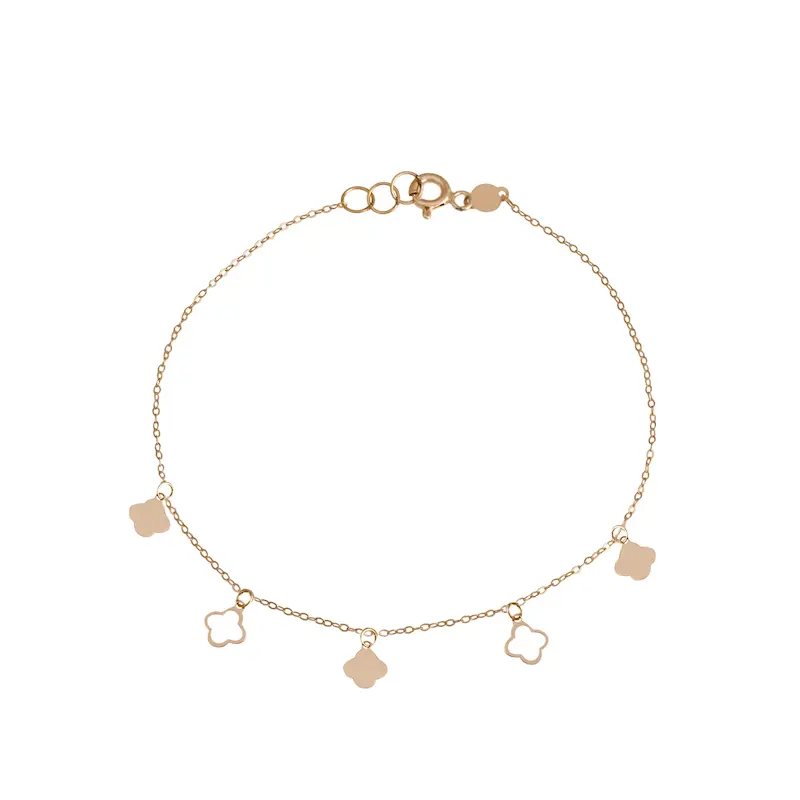 دستنبد طلا زنانه زنجیری طرح ونکلیف کد MT2132