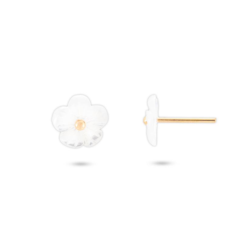 گوشواره طلا زنانه میخی طرح گل کد MT2310