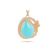 آویز گردنبند طلا زنانه طرح فیروزه کد MT2481