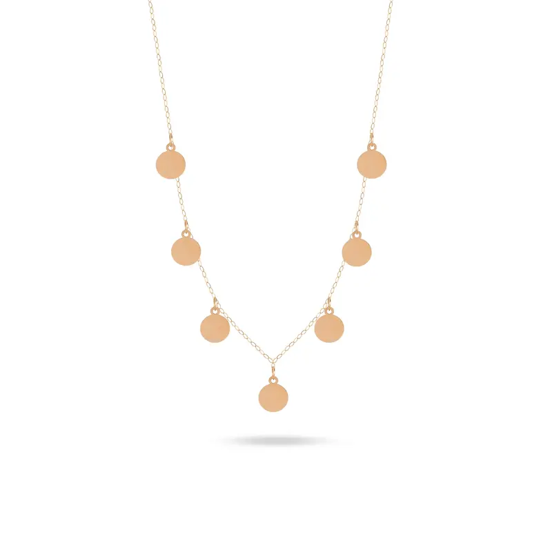 گردنبند طلا زنانه متصل طرح دایره کد MT2497