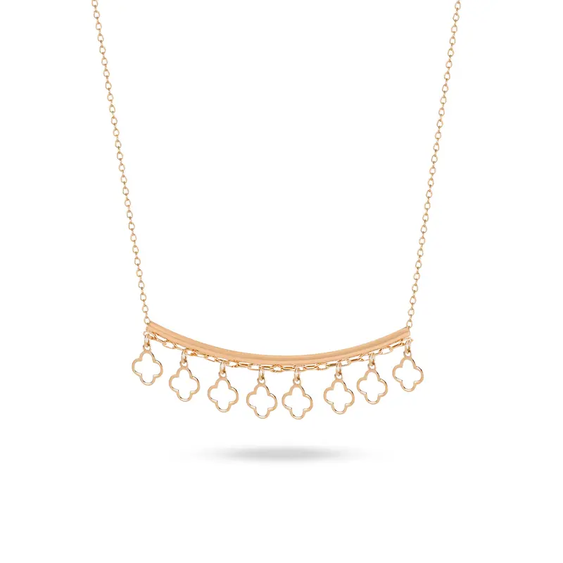 گردنبند طلا زنانه متصل طرح ونکلیف کد MT2518