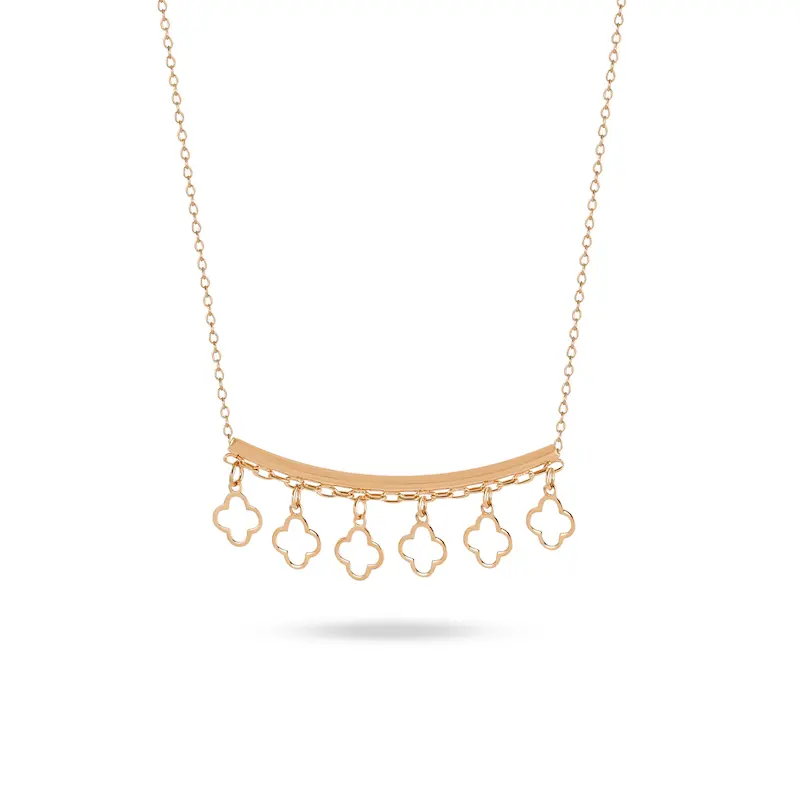 گردنبند طلا زنانه متصل طرح ونکلیف کد MT2519