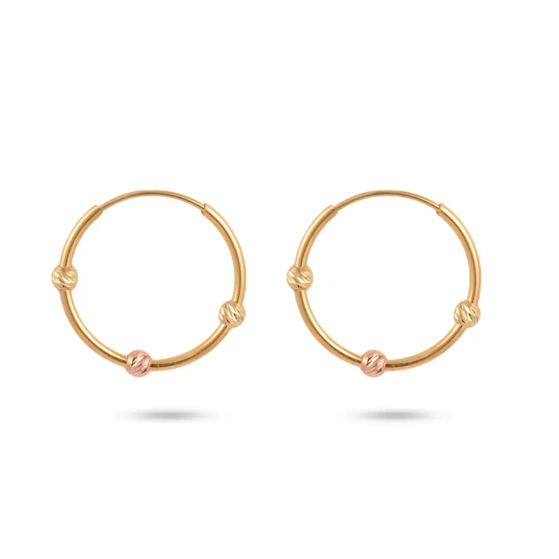 گوشواره طلا زنانه حلقه ای البرنادو کد MT2526