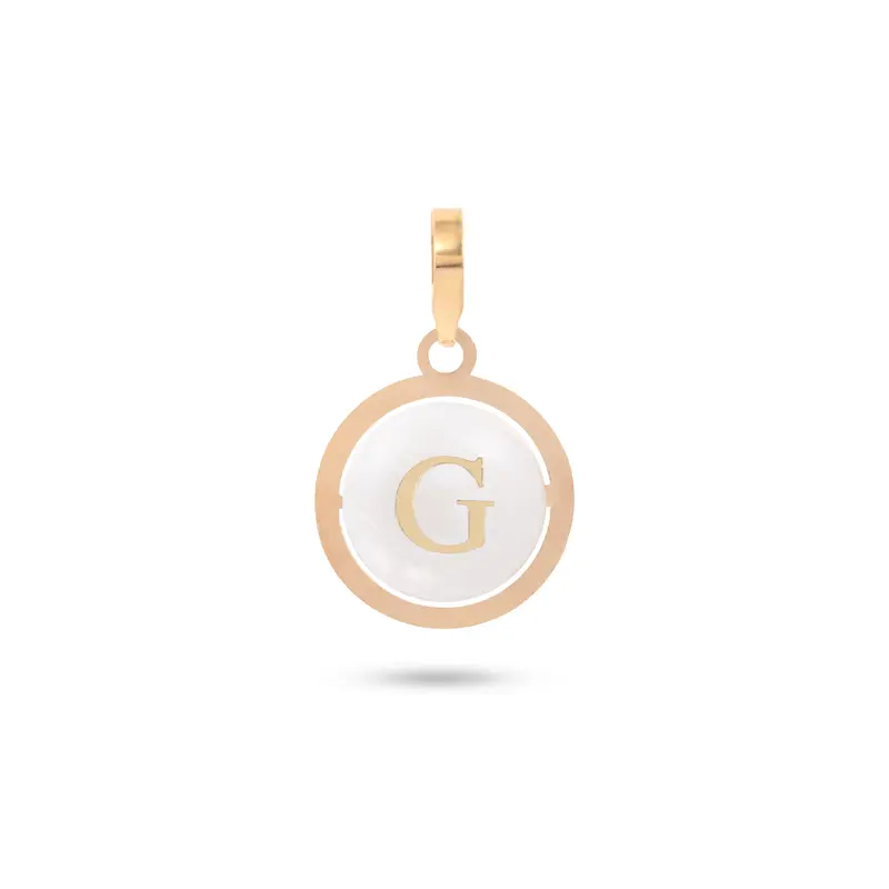 آویز گردنبند طلا زنانه حرف G کد MT2535