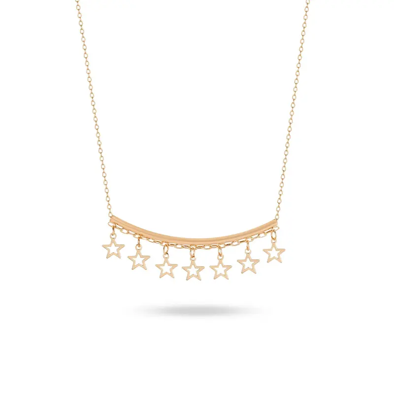 گردنبند طلا زنانه متصل طرح ستاره کد MT2517