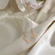 آویز گردنبند طلا زنانه لیزری طرح فانتزی کد MT2110