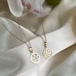 آویز گردنبند طلا زنانه لیزری طرح قلب و ستاره کد MT2099