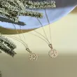 آویز گردنبند طلا زنانه طرح گل کد MT2084