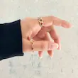 انگشتر طلا زنانه مینیمال موج خط کد MT340