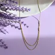 گردنبند طلا زنانه طرح طنابی دوبل کد MT2365