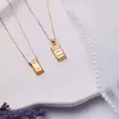 آویز گردنبند طلا زنانه طرح شمش کد MT2412