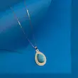 آویز گردنبند طلا زنانه طرح فیروزه کد MT2482