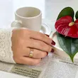 انگشتر طلا زنانه طرح کارتیه پیچ کد MT2610