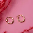 گوشواره طلا زنانه حلقه ای کد MT2628