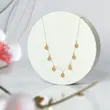 گردنبند طلا زنانه متصل طرح دایره کد MT2497