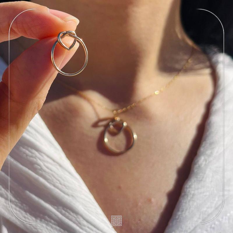 گوشواره قلب گره