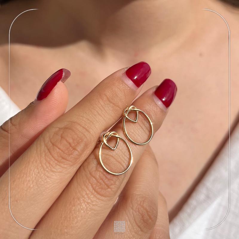 گوشواره قلب گره