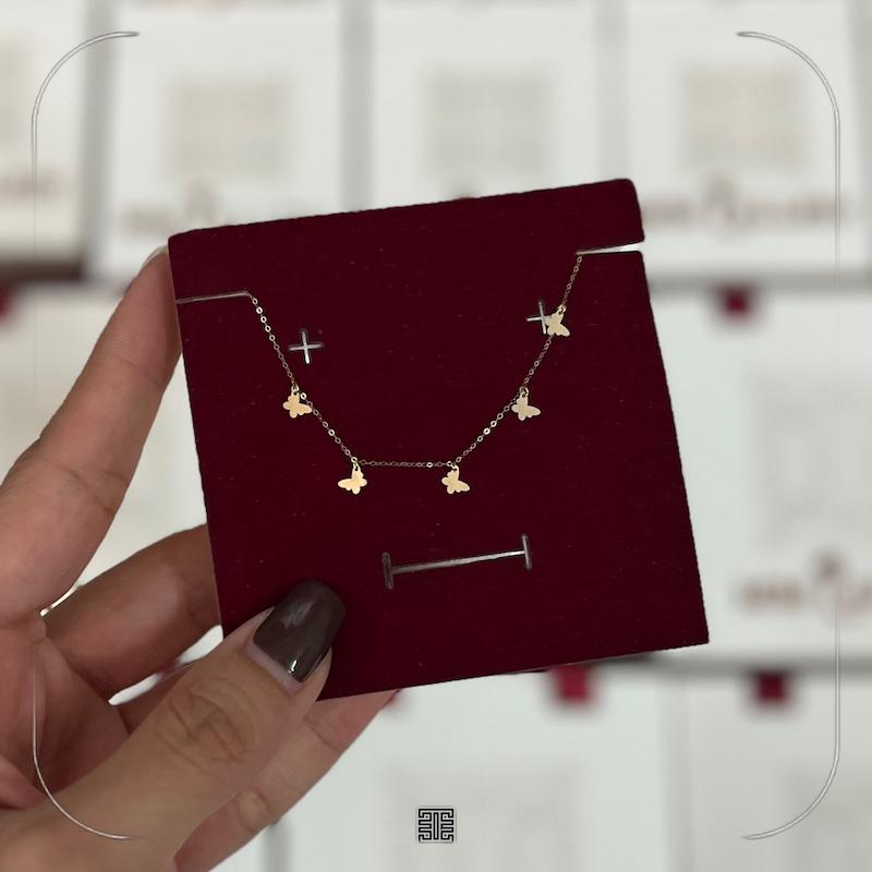 گردنبند مینیمال طرح پروانه 