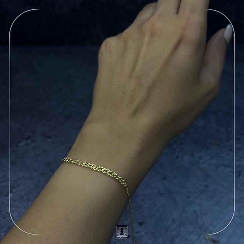 دستبند طنابی دو رج