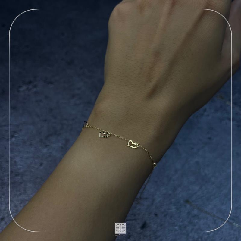 دستبند قلب آویز