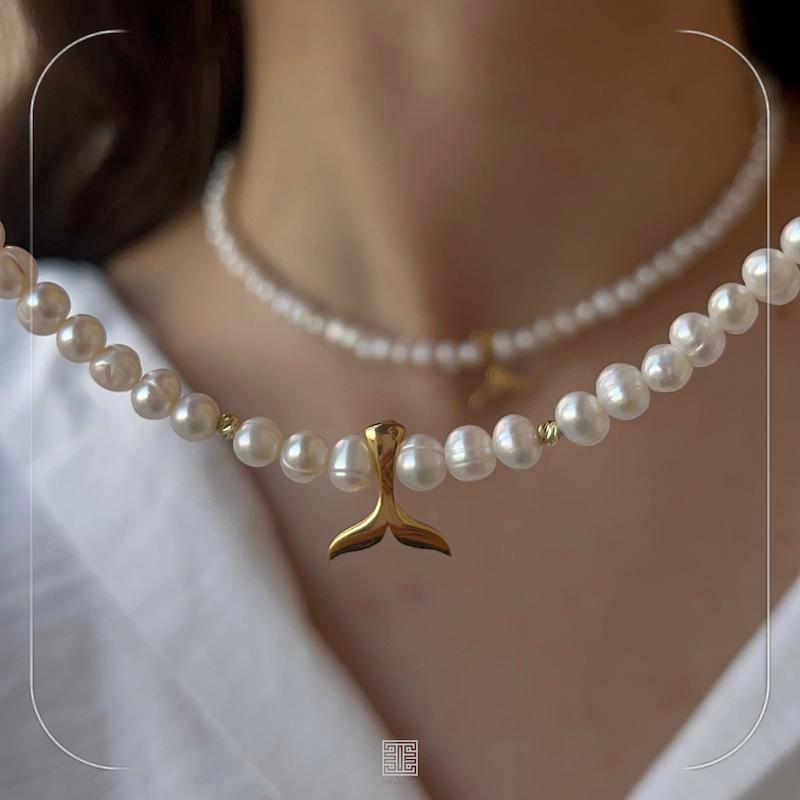 گردنی مرواریدی دم وال و گوی