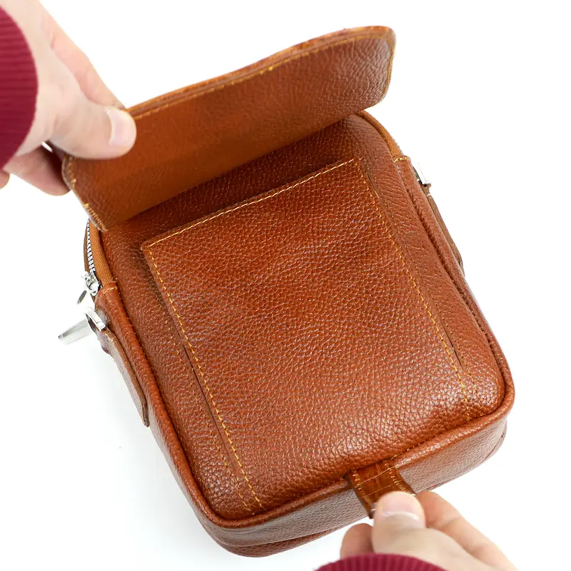 کیف دوشی چرم طبیعی مدل ۳۵۵