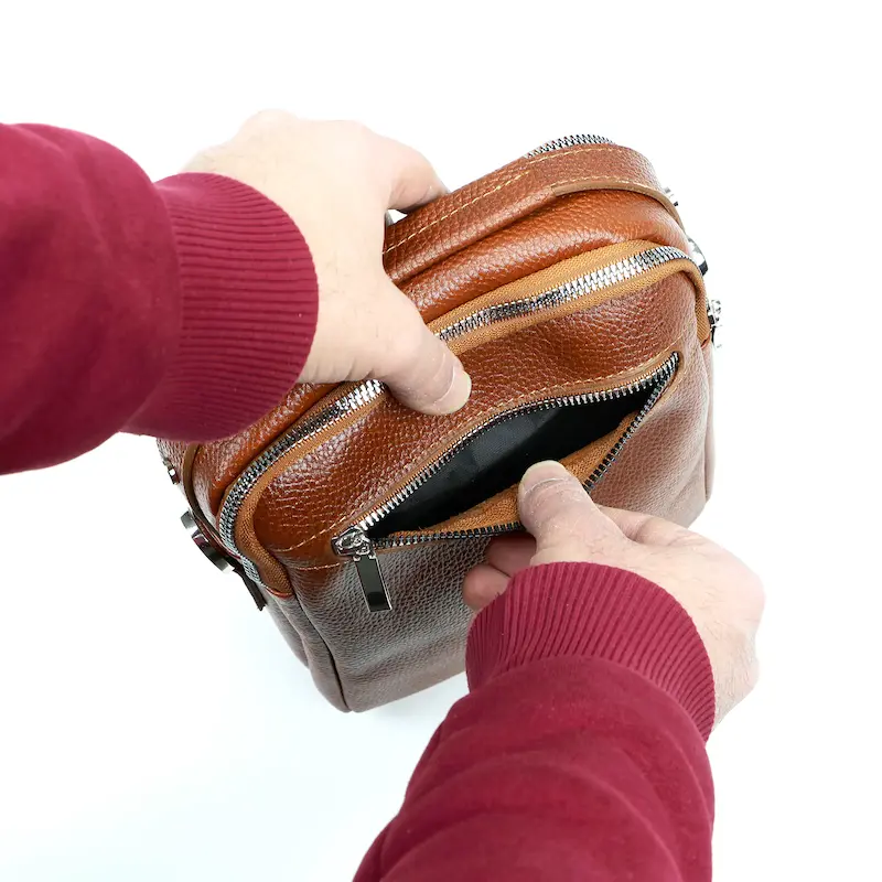 کیف دوشی چرم طبیعی مدل ۷۰۵۴