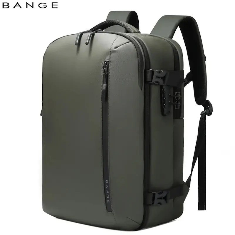کوله پشتی لپ تاپ 15.6 اینچ مسافرتی ضد آب بنج (BANGE) مدل BG-7876-1 طرح چمدان با دریچه وکیوم
