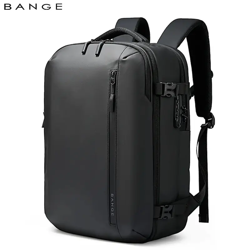 کوله پشتی لپ تاپ 15.6 اینچ مسافرتی ضد آب بنج (BANGE) مدل BG-7876-1 طرح چمدان با دریچه وکیوم
