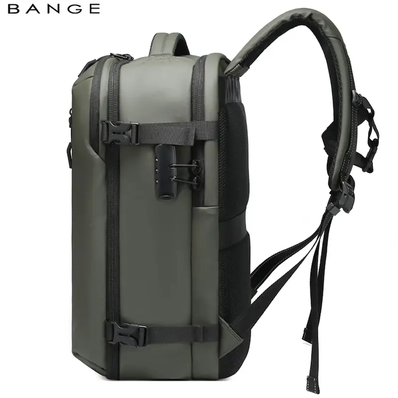 کوله پشتی لپ تاپ 15.6 اینچ مسافرتی ضد آب بنج (BANGE) مدل BG-7876-1 طرح چمدان با دریچه وکیوم