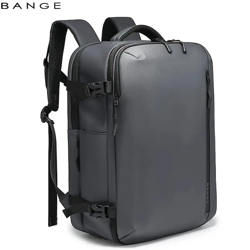 کوله پشتی لپ تاپ 15.6 اینچ مسافرتی ضد آب بنج (BANGE) مدل BG-7876-1 طرح چمدان با دریچه وکیوم