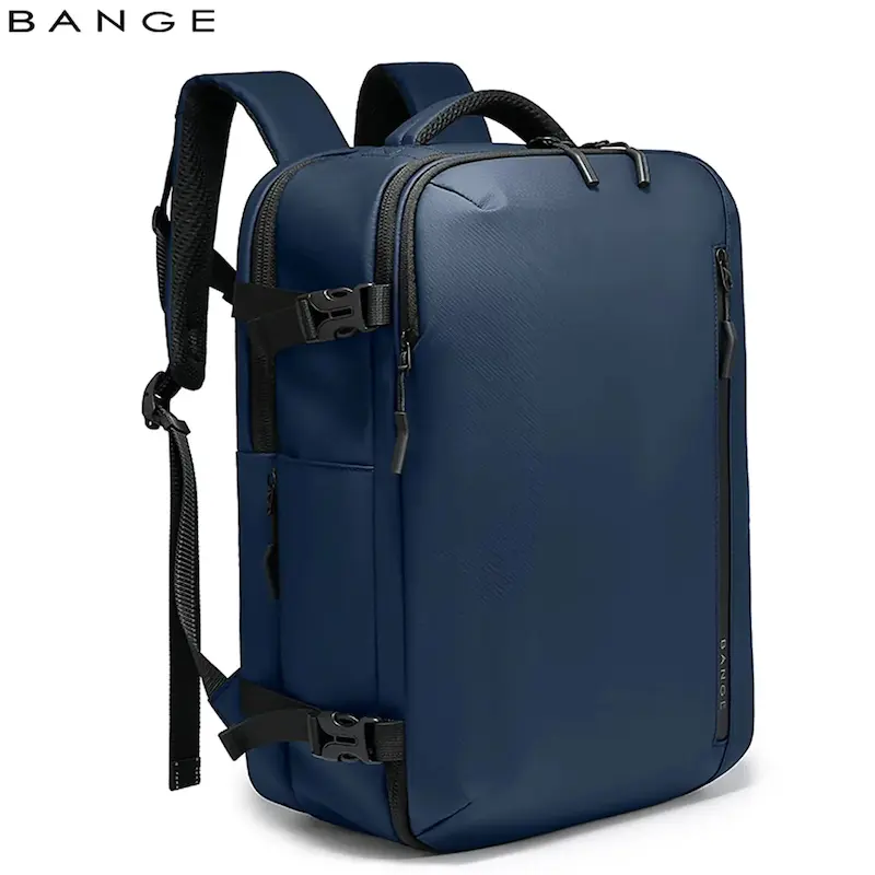 کوله پشتی لپ تاپ 15.6 اینچ مسافرتی ضد آب بنج (BANGE) مدل BG-7876-1 طرح چمدان با دریچه وکیوم