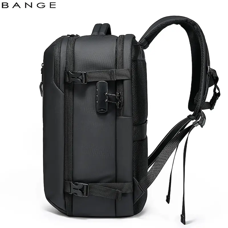 کوله پشتی لپ تاپ 15.6 اینچ مسافرتی ضد آب بنج (BANGE) مدل BG-7876-1 طرح چمدان با دریچه وکیوم