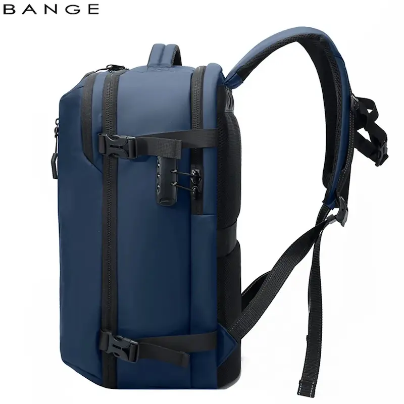 کوله پشتی لپ تاپ 15.6 اینچ مسافرتی ضد آب بنج (BANGE) مدل BG-7876-1 طرح چمدان با دریچه وکیوم