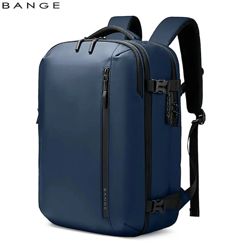 کوله پشتی لپ تاپ 15.6 اینچ مسافرتی ضد آب بنج (BANGE) مدل BG-7876-1 طرح چمدان با دریچه وکیوم