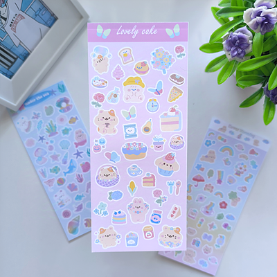 Lovely cake 🍰 Sticker Sheet