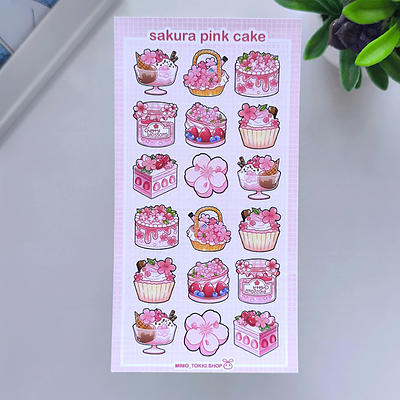 استیکر Sakura Pink Cake