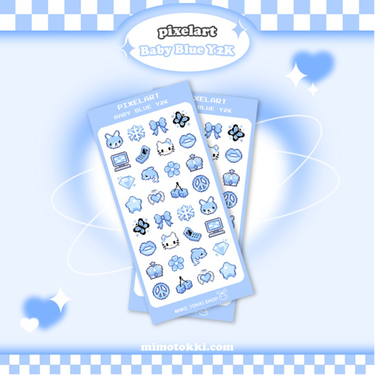 pixlart Baby Blue Y2K sticker