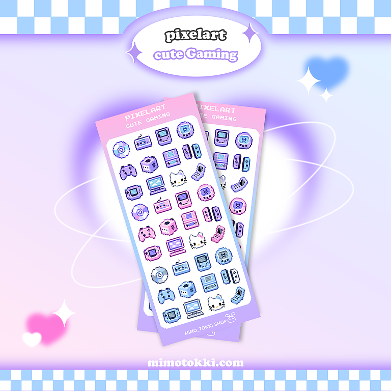 pixlart cute Gaming sticker