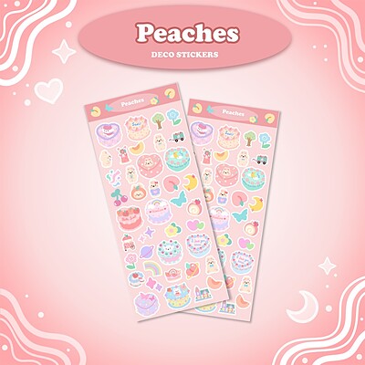 Peaches 🍑✨ Sticker Sheet