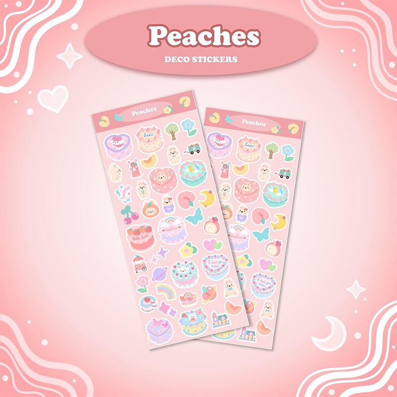 Peaches 🍑✨ Sticker Sheet