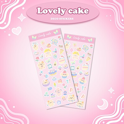 Lovely cake 🍰 Sticker Sheet